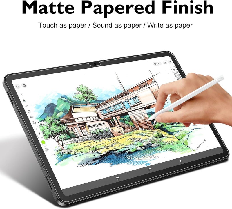 Esanik 2 Pack Like Paper Glass Screen Protector for Samsung Galaxy Tab S11 (11 inch) 9H Tempered Glass Film with Alignment Frame, Writing Like on Paper, Anti Glare - Image 2